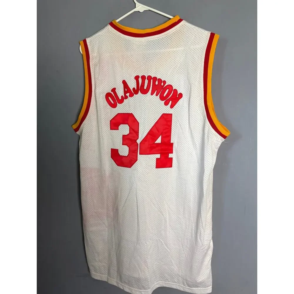 Adidas Hardwood Classics Hakeem Olajuwon Houston Rockets 34 Jersey Size XL